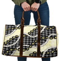 Black Palaka Hawaii Travel Bag Kukui Nut Pikake Lei Hawaiian Tapa Pattern LT14 Black - Polynesian Pride