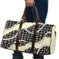 Black Palaka Hawaii Travel Bag Kukui Nut Pikake Lei Hawaiian Tapa Pattern LT14 - Polynesian Pride
