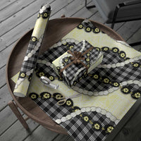 Black Palaka Hawaii Wrapping Paper Kukui Nut Pikake Lei Hawaiian Tapa Pattern LT14 - Polynesian Pride