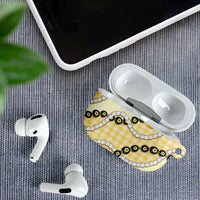 Yellow Palaka Hawaii AirPods Case Kukui Nut Pikake Lei Hawaiian Tapa Pattern LT14 - Polynesian Pride