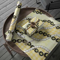 Yellow Palaka Hawaii Wrapping Paper Kukui Nut Pikake Lei Hawaiian Tapa Pattern LT14 - Polynesian Pride