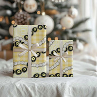 Yellow Palaka Hawaii Wrapping Paper Kukui Nut Pikake Lei Hawaiian Tapa Pattern LT14 - Polynesian Pride