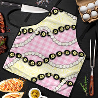 Pink Palaka Hawaii Apron Kukui Nut Pikake Lei Hawaiian Tapa Pattern LT14 Pink - Polynesian Pride