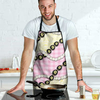 Pink Palaka Hawaii Apron Kukui Nut Pikake Lei Hawaiian Tapa Pattern LT14 - Polynesian Pride