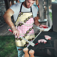 Pink Palaka Hawaii Apron Kukui Nut Pikake Lei Hawaiian Tapa Pattern LT14 - Polynesian Pride