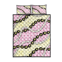 Pink Palaka Hawaii Quilt Bed Set Kukui Nut Pikake Lei Hawaiian Tapa Pattern LT14 - Polynesian Pride
