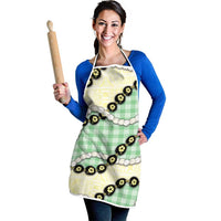 Green Palaka Hawaii Apron Kukui Nut Pikake Lei Hawaiian Tapa Pattern LT14 - Polynesian Pride
