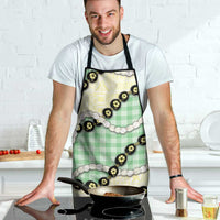 Green Palaka Hawaii Apron Kukui Nut Pikake Lei Hawaiian Tapa Pattern LT14 - Polynesian Pride