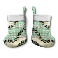 Green Palaka Hawaii Christmas Stocking Kukui Nut Pikake Lei Hawaiian Tapa Pattern LT14 - Polynesian Pride