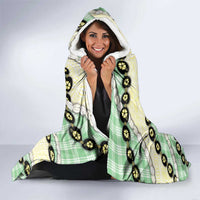 Green Palaka Hawaii Hooded Blanket Kukui Nut Pikake Lei Hawaiian Tapa Pattern LT14 - Polynesian Pride
