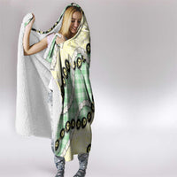 Green Palaka Hawaii Hooded Blanket Kukui Nut Pikake Lei Hawaiian Tapa Pattern LT14 - Polynesian Pride