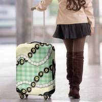 Green Palaka Hawaii Luggage Cover Kukui Nut Pikake Lei Hawaiian Tapa Pattern LT14 - Polynesian Pride