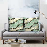 Green Palaka Hawaii Pillow Cover Kukui Nut Pikake Lei Hawaiian Tapa Pattern LT14 - Polynesian Pride