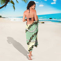 Green Palaka Hawaii Sarong Kukui Nut Pikake Lei Hawaiian Tapa Pattern LT14 - Polynesian Pride