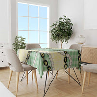 Green Palaka Hawaii Tablecloth Kukui Nut Pikake Lei Hawaiian Tapa Pattern LT14 - Polynesian Pride