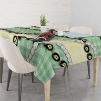 Green Palaka Hawaii Tablecloth Kukui Nut Pikake Lei Hawaiian Tapa Pattern LT14 - Polynesian Pride