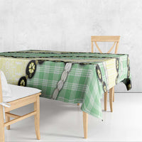 Green Palaka Hawaii Tablecloth Kukui Nut Pikake Lei Hawaiian Tapa Pattern LT14 - Polynesian Pride