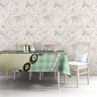 Green Palaka Hawaii Tablecloth Kukui Nut Pikake Lei Hawaiian Tapa Pattern LT14 - Polynesian Pride