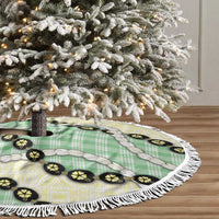 Green Palaka Hawaii Tree Skirt Kukui Nut Pikake Lei Hawaiian Tapa Pattern LT14 - Polynesian Pride