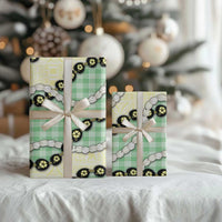 Green Palaka Hawaii Wrapping Paper Kukui Nut Pikake Lei Hawaiian Tapa Pattern LT14 - Polynesian Pride
