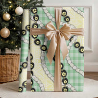 Green Palaka Hawaii Wrapping Paper Kukui Nut Pikake Lei Hawaiian Tapa Pattern LT14 - Polynesian Pride