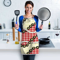 Red Palaka Hawaii Apron Kukui Nut Pikake Lei Hawaiian Tapa Pattern LT14 - Polynesian Pride