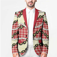 Red Palaka Hawaii Blazer Kukui Nut Pikake Lei Hawaiian Tapa Pattern LT14 - Polynesian Pride