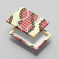 Red Palaka Hawaii Canvas Wall Art Kukui Nut Pikake Lei Hawaiian Tapa Pattern LT14 - Polynesian Pride