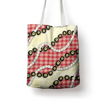 Red Palaka Hawaii Tote Bag Kukui Nut Pikake Lei Hawaiian Tapa Pattern LT14 - Polynesian Pride