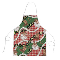 Cowboy Hawaii Mele Kalikimaka Apron Paniolo Kukui Nut Pikake Lei Red Version LT14 Red - Polynesian Pride