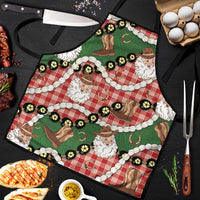 Cowboy Hawaii Mele Kalikimaka Apron Paniolo Kukui Nut Pikake Lei Red Version LT14 Red - Polynesian Pride