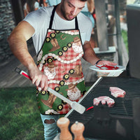 Cowboy Hawaii Mele Kalikimaka Apron Paniolo Kukui Nut Pikake Lei Red Version LT14 - Polynesian Pride
