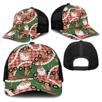 Cowboy Hawaii Mele Kalikimaka Baseball Net Cap Paniolo Kukui Nut Pikake Lei Red Version LT14 - Polynesian Pride