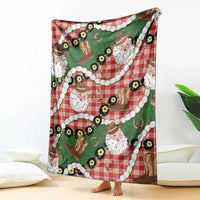 Cowboy Hawaii Mele Kalikimaka Blanket Paniolo Kukui Nut Pikake Lei Red Version LT14 - Polynesian Pride