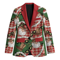 Cowboy Hawaii Mele Kalikimaka Blazer Paniolo Kukui Nut Pikake Lei Red Version LT14 Unisex Red - Polynesian Pride