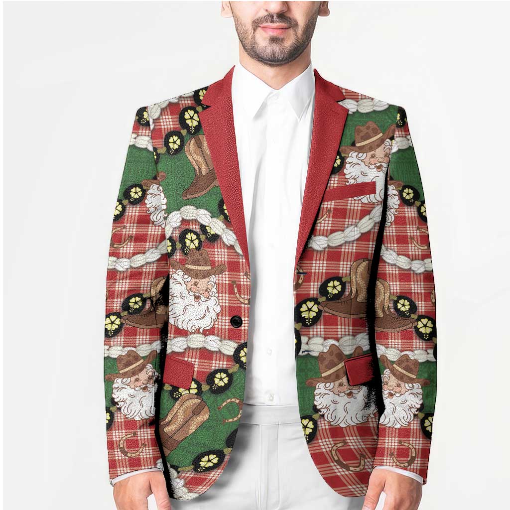 Cowboy Hawaii Mele Kalikimaka Blazer Paniolo Kukui Nut Pikake Lei Red Version LT14 - Polynesian Pride