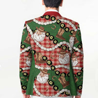 Cowboy Hawaii Mele Kalikimaka Blazer Paniolo Kukui Nut Pikake Lei Red Version LT14 - Polynesian Pride
