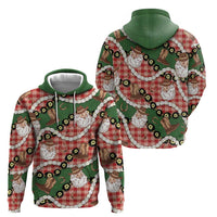 Cowboy Hawaii Mele Kalikimaka Hoodie Paniolo Kukui Nut Pikake Lei Red Version LT14 - Polynesian Pride