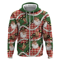 Cowboy Hawaii Mele Kalikimaka Hoodie Paniolo Kukui Nut Pikake Lei Red Version LT14 Zip Hoodie Red - Polynesian Pride