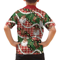 Cowboy Hawaii Mele Kalikimaka Kid Hawaiian Shirt Paniolo Kukui Nut Pikake Lei Red Version LT14 - Polynesian Pride