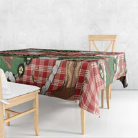 Cowboy Hawaii Mele Kalikimaka Tablecloth Paniolo Kukui Nut Pikake Lei Red Version LT14 - Polynesian Pride