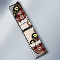 Cowboy Hawaii Mele Kalikimaka Auto Sun Shade Paniolo Kukui Nut Pikake Lei Burgundy Version LT14 - Polynesian Pride
