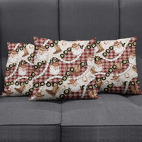 Cowboy Hawaii Mele Kalikimaka Pillow Cover Paniolo Kukui Nut Pikake Lei Burgundy Version LT14 - Polynesian Pride