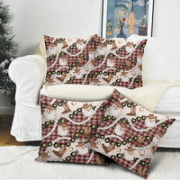 Cowboy Hawaii Mele Kalikimaka Pillow Cover Paniolo Kukui Nut Pikake Lei Burgundy Version LT14 - Polynesian Pride