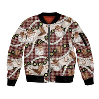 Cowboy Hawaii Mele Kalikimaka Sleeve Zip Bomber Jacket Paniolo Kukui Nut Pikake Lei Burgundy Version LT14 Unisex Burgundy - Polynesian Pride