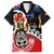 New Zealand Waitangi And ANZAC Day Family Matching Summer Maxi Dress and Hawaiian Shirt Aotearoa Maori Tiki With Last Post LT14 Dad's Shirt - Short Sleeve Black - Polynesian Pride