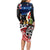 New Zealand Waitangi And ANZAC Day Long Sleeve Bodycon Dress Aotearoa Maori Tiki With Last Post LT14 - Polynesian Pride