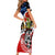 New Zealand Waitangi And ANZAC Day Short Sleeve Bodycon Dress Aotearoa Maori Tiki With Last Post LT14 - Polynesian Pride