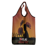 Tokelau ANZAC Day Grocery Bag Camouflage With Poppies Lest We Forget LT14 - Polynesian Pride