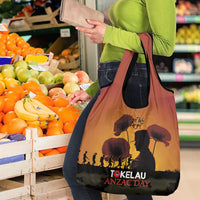 Tokelau ANZAC Day Grocery Bag Camouflage With Poppies Lest We Forget LT14 - Polynesian Pride